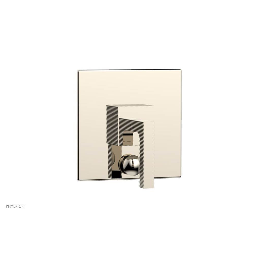 Phylrich - STRIA Pressure Balance Shower Plate with Diverter and Handle Trim Set 4-120 - Polished Nickel
