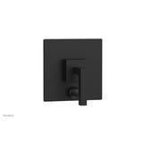Phylrich - STRIA Pressure Balance Shower Plate with Diverter and Handle Trim Set 4-120 - Matte Black