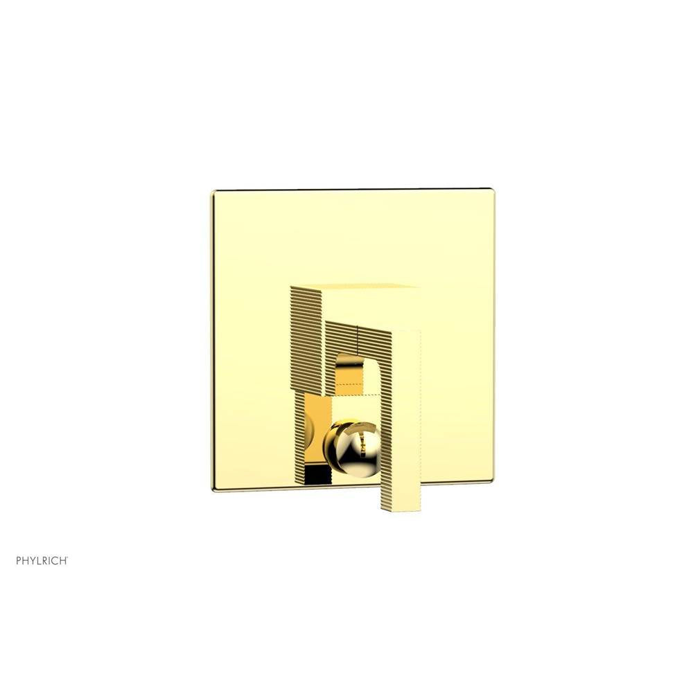 Phylrich - STRIA Pressure Balance Shower Plate with Diverter and Handle Trim Set 4-120 - Polished Brass