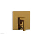 Phylrich - STRIA Pressure Balance Shower Plate with Diverter and Handle Trim Set 4-120 - French Brass