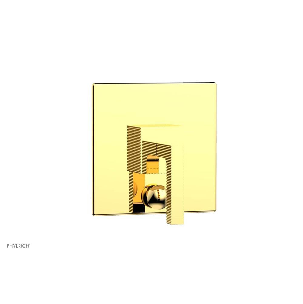 Phylrich - STRIA Pressure Balance Shower Plate with Diverter and Handle Trim Set 4-120 - Polished Gold