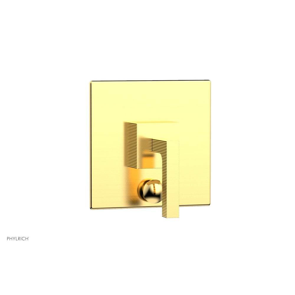 Phylrich - STRIA Pressure Balance Shower Plate with Diverter and Handle Trim Set 4-120 - Satin Gold