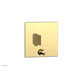 Phylrich - STRIA Pressure Balance Shower Plate with Diverter and Handle Trim Set 4-121 - Polished Brass Uncoated