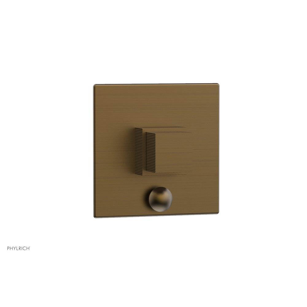 Phylrich - STRIA Pressure Balance Shower Plate with Diverter and Handle Trim Set 4-121 - Old English Brass