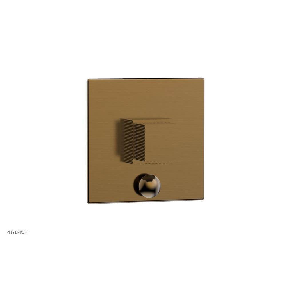 Phylrich - STRIA Pressure Balance Shower Plate with Diverter and Handle Trim Set 4-121 - Antique Brass