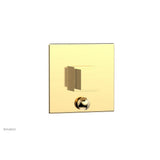 Phylrich - STRIA Pressure Balance Shower Plate with Diverter and Handle Trim Set 4-121 - Satin Brass