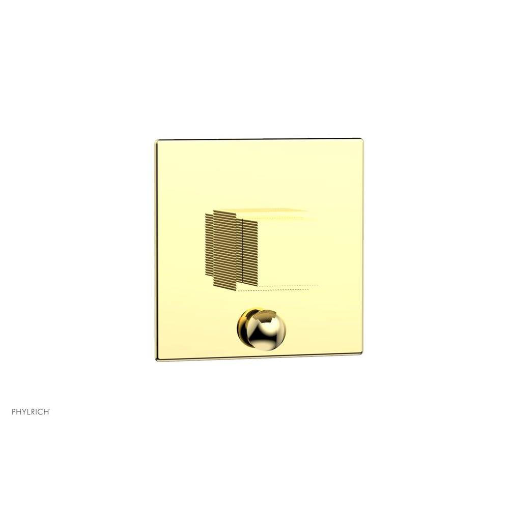 Phylrich - STRIA Pressure Balance Shower Plate with Diverter and Handle Trim Set 4-121 - Polished Brass