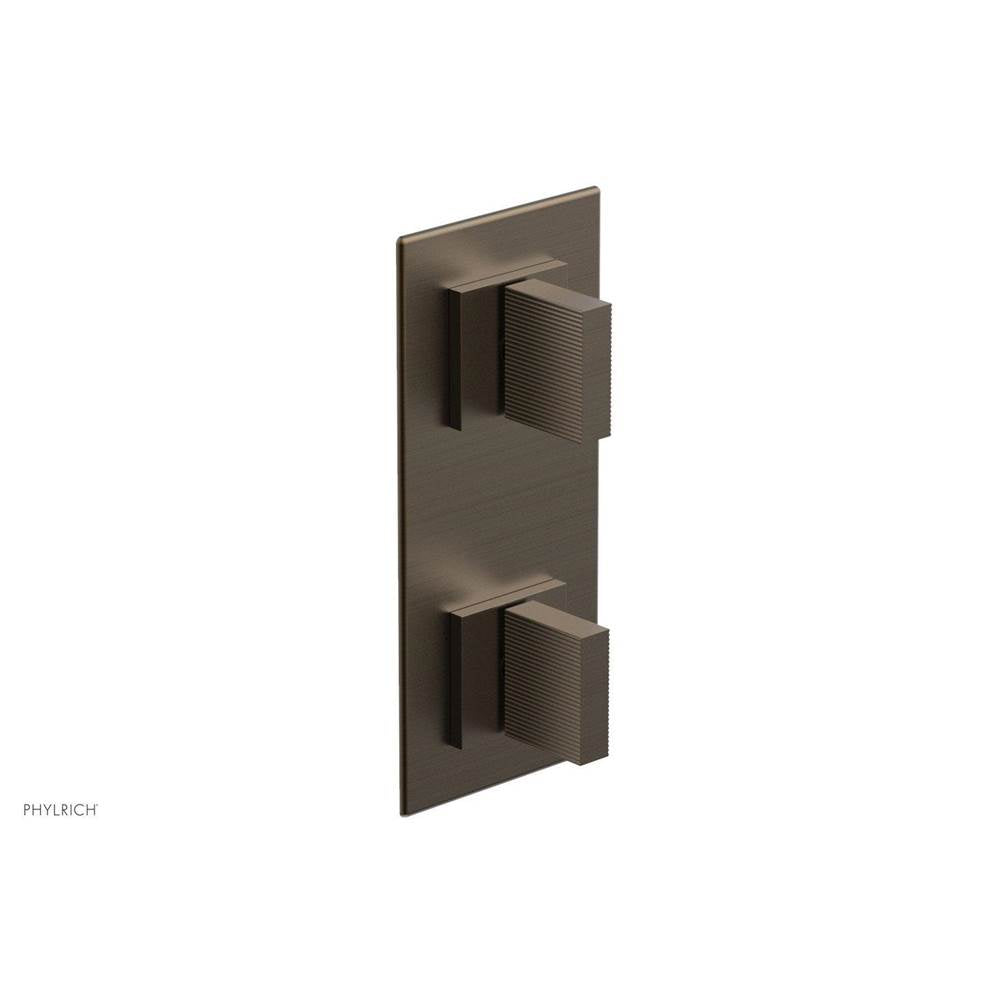 Phylrich - STRIA 1/2'' Thermostatic Valve with Volume Control or Diverter 4-125 - Old English Brass