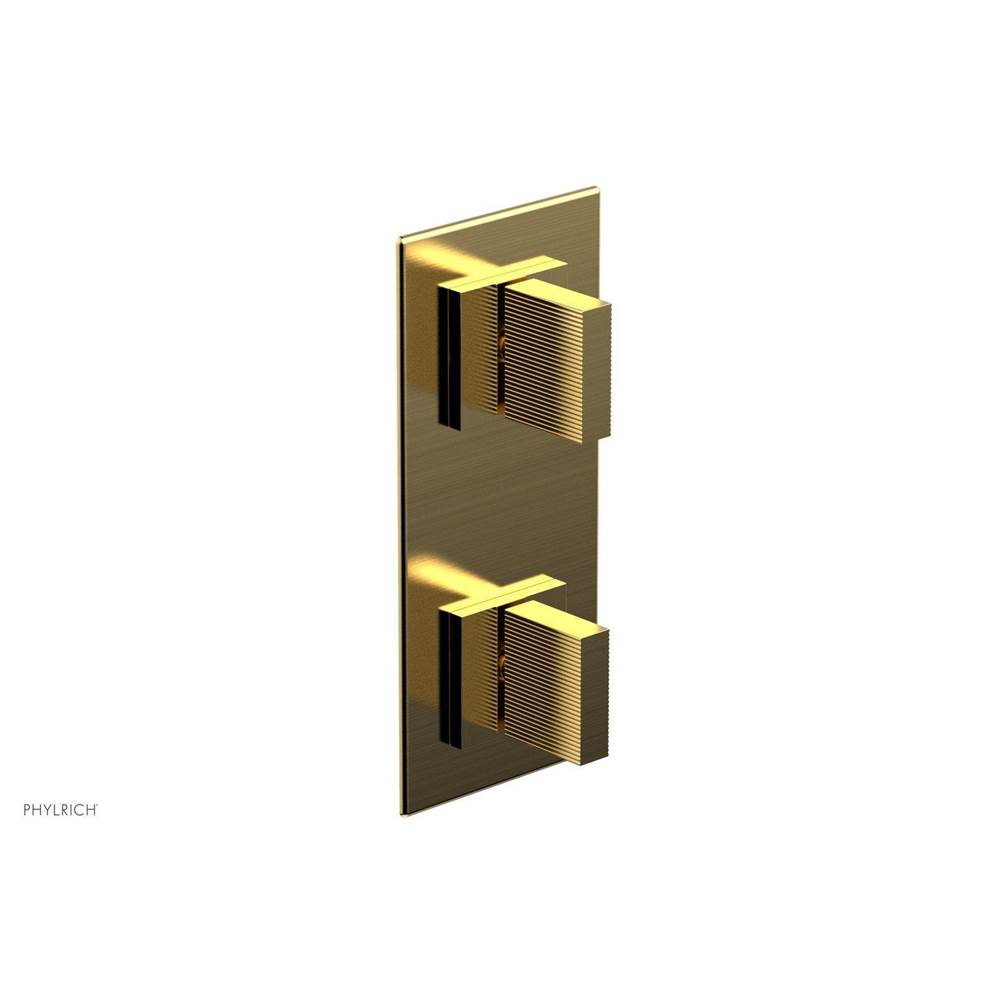 Phylrich - STRIA 1/2'' Thermostatic Valve with Volume Control or Diverter 4-125 - Satin Gold