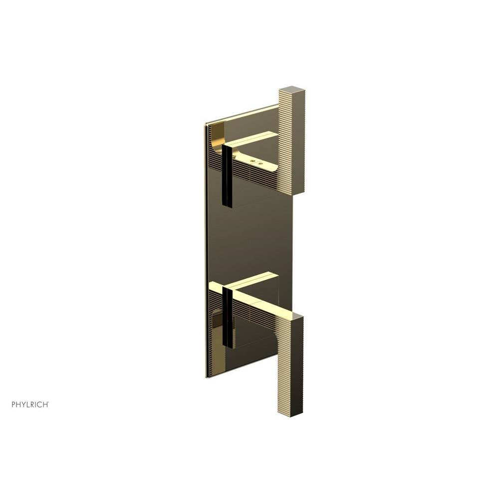 Phylrich - STRIA 1/2'' Thermostatic Valve with Volume Control or Diverter 4-126 - Polished Brass Uncoated