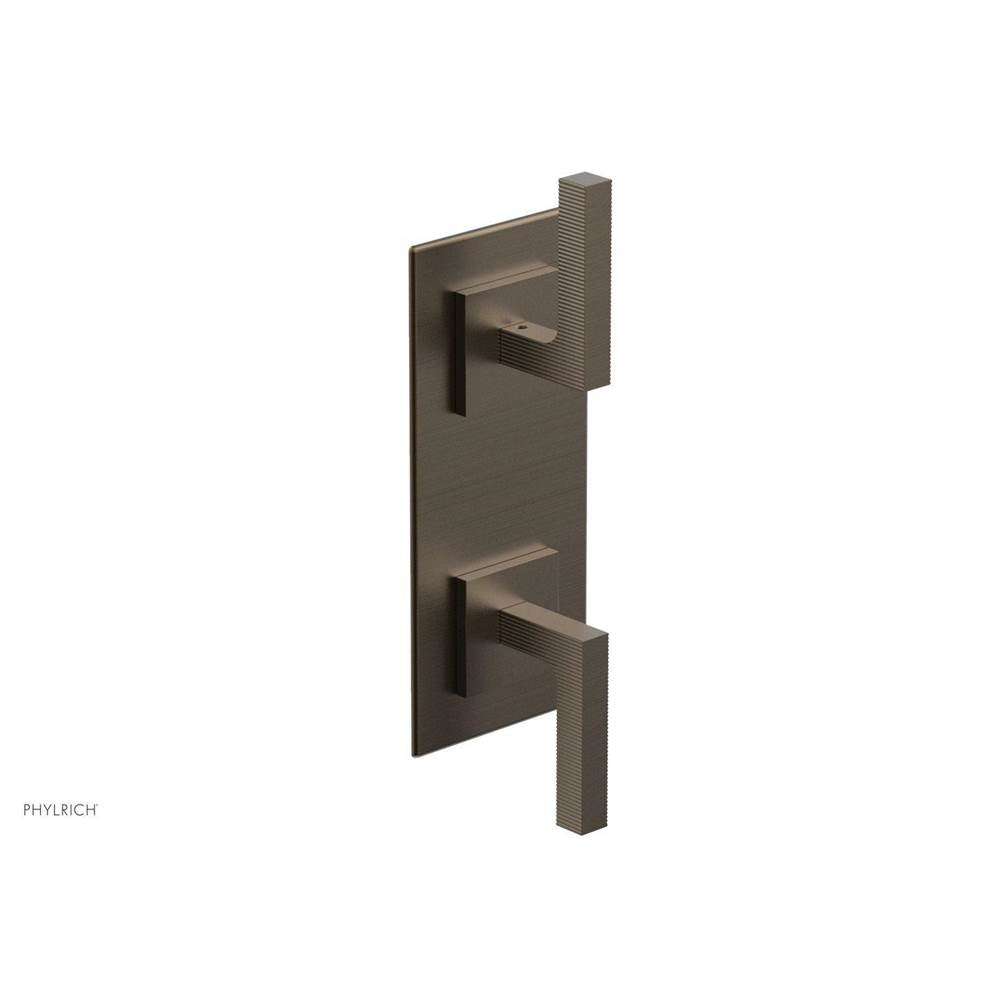 Phylrich - STRIA 1/2'' Thermostatic Valve with Volume Control or Diverter 4-126 - Old English Brass