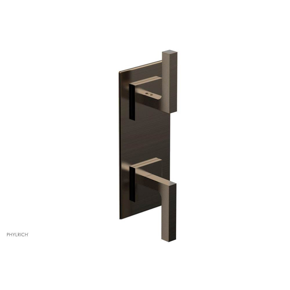 Phylrich - STRIA 1/2'' Thermostatic Valve with Volume Control or Diverter 4-126 - Antique Brass