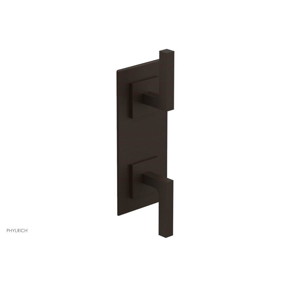 Phylrich - STRIA 1/2'' Thermostatic Valve with Volume Control or Diverter 4-126 - Antique Bronze
