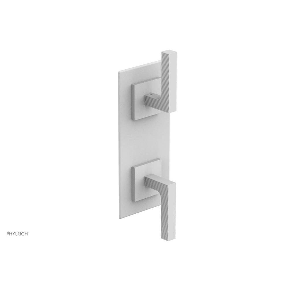 Phylrich - STRIA 1/2'' Thermostatic Valve with Volume Control or Diverter 4-126 - Satin White