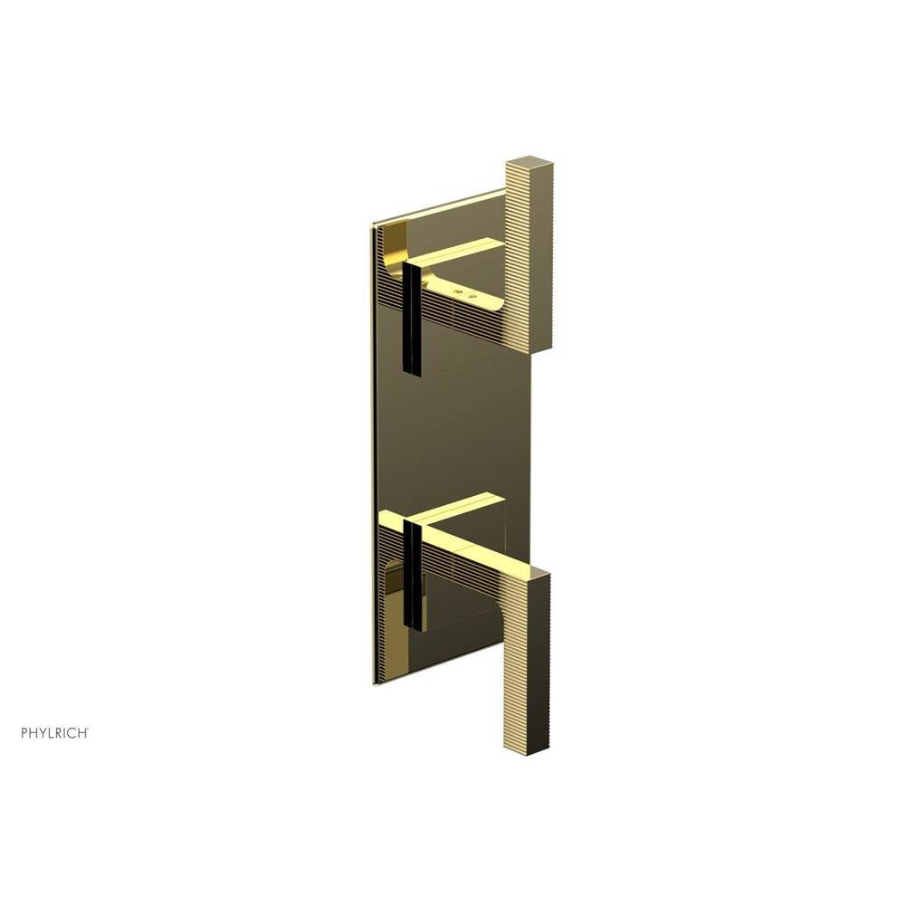 Phylrich - STRIA 1/2'' Thermostatic Valve with Volume Control or Diverter 4-126 - Polished Brass