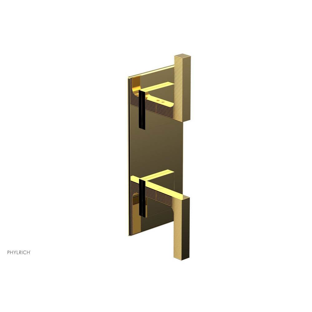 Phylrich - STRIA 1/2'' Thermostatic Valve with Volume Control or Diverter 4-126 - Polished Gold