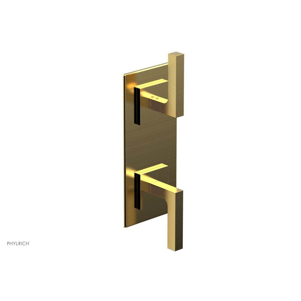 Phylrich - STRIA 1/2'' Thermostatic Valve with Volume Control or Diverter 4-126 - Satin Gold
