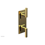 Phylrich - STRIA 1/2'' Thermostatic Valve with Volume Control or Diverter 4-126 - Satin Gold