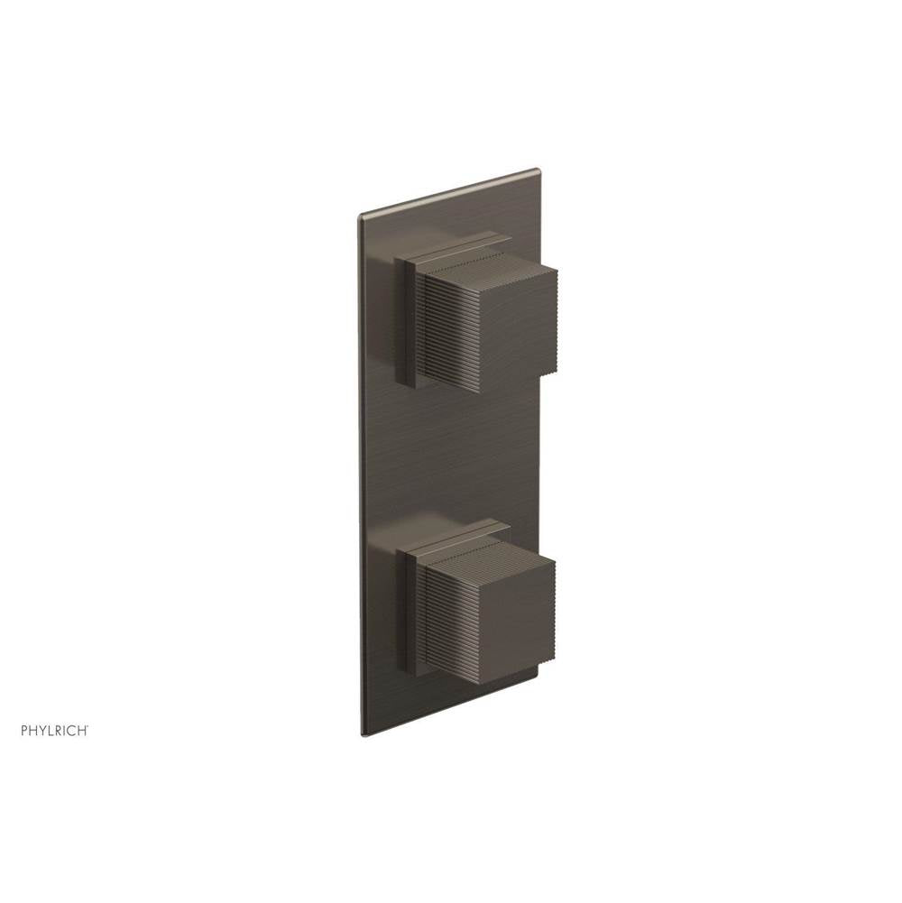 Phylrich - STRIA 1/2'' Thermostatic Valve with Volume Control or Diverter 4-127 - Pewter