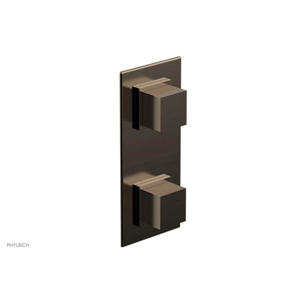 Phylrich - STRIA 1/2'' Thermostatic Valve with Volume Control or Diverter 4-127 - Antique Brass