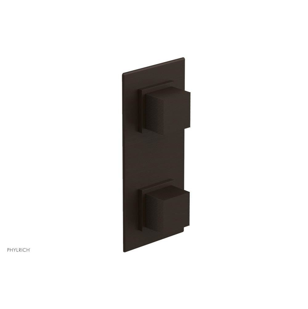 Phylrich - STRIA 1/2'' Thermostatic Valve with Volume Control or Diverter 4-127 - Antique Bronze