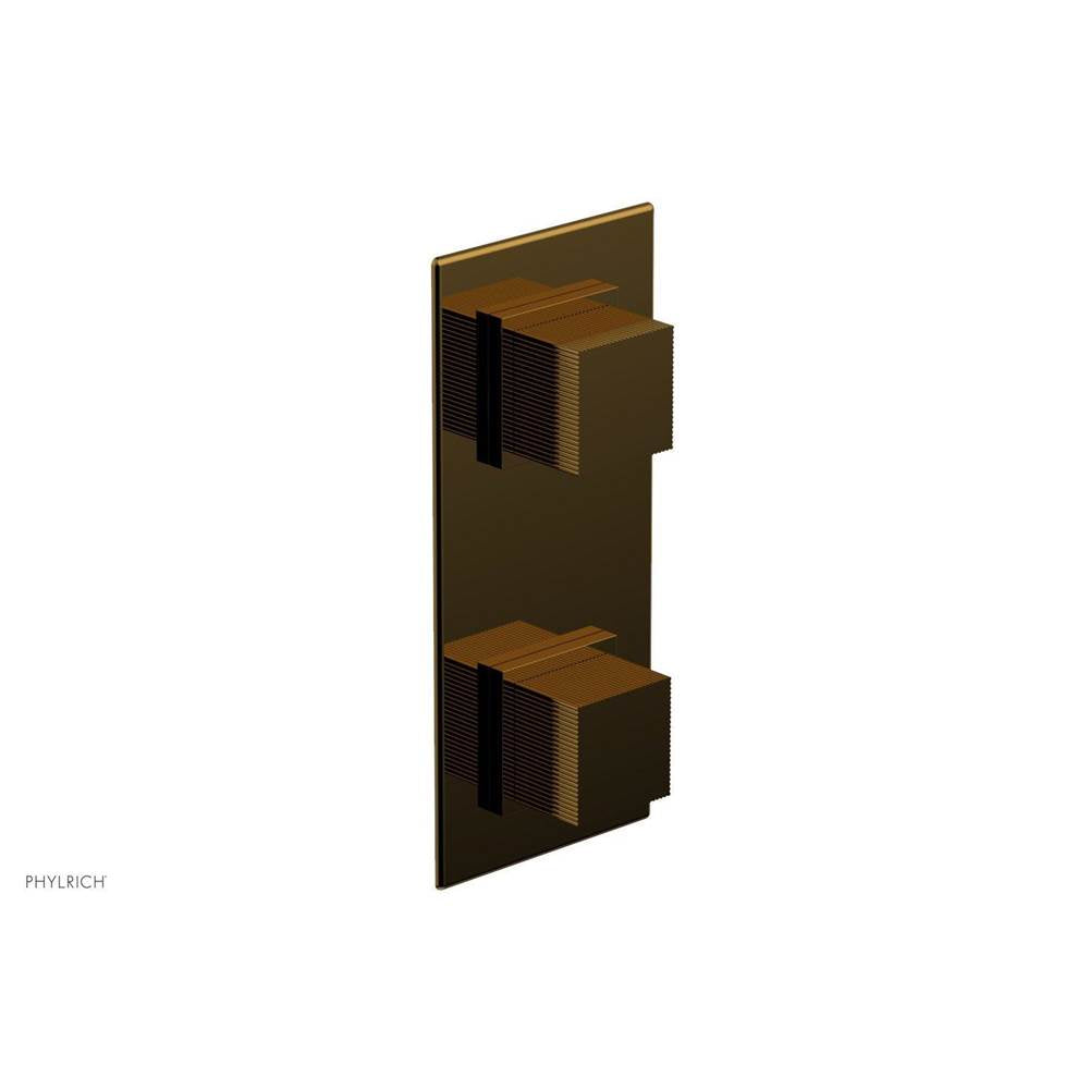 Phylrich - STRIA 1/2'' Thermostatic Valve with Volume Control or Diverter 4-127 - French Brass