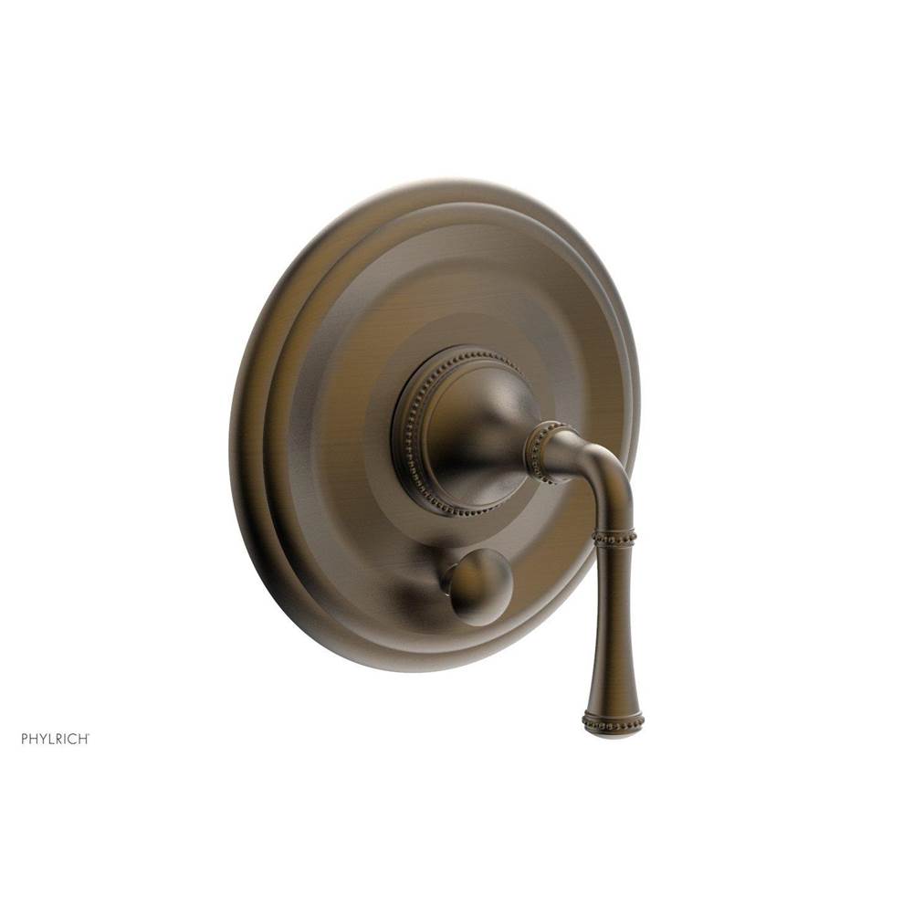 Phylrich - BEADED Pressure Balance Shower Plate with Diverter and Handle Trim Set 4-129 - Old English Brass