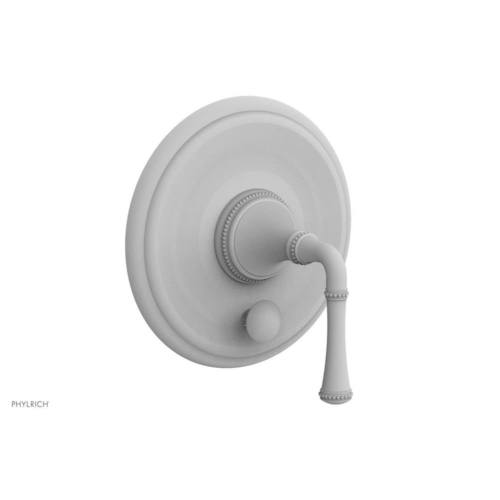 Phylrich - BEADED Pressure Balance Shower Plate with Diverter and Handle Trim Set 4-129 - Satin White