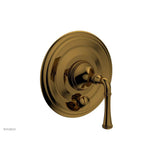 Phylrich - BEADED Pressure Balance Shower Plate with Diverter and Handle Trim Set 4-129 - Polished Gold