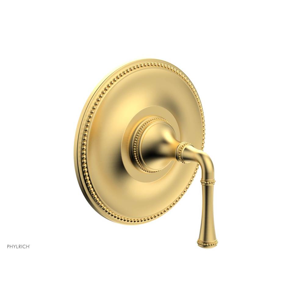 Phylrich - Sgl Hdl Shower Plate   Lvr Hdl, Beaded Series - Burnished Gold