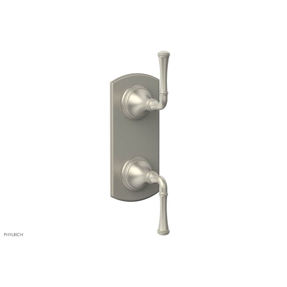 Phylrich - BEADED 1/2'' Mini Thermostatic Valve with Volume Control or Diverter 4-131 - Polished Brass Uncoated