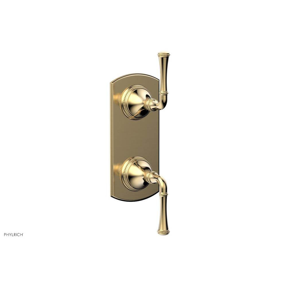 Phylrich - BEADED 1/2'' Mini Thermostatic Valve with Volume Control or Diverter 4-131 - Polished Nickel