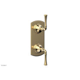 Phylrich - BEADED 1/2'' Mini Thermostatic Valve with Volume Control or Diverter 4-131 - Polished Nickel