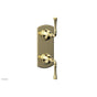 Phylrich - BEADED 1/2'' Mini Thermostatic Valve with Volume Control or Diverter 4-131 - French Brass