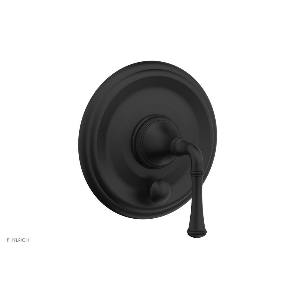Phylrich - COINED Pressure Balance Shower Plate with Diverter and Handle Trim Set 4-134 - Matte Black