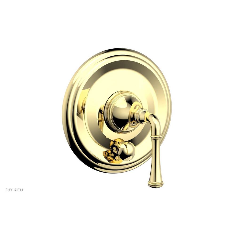 Phylrich - COINED Pressure Balance Shower Plate with Diverter and Handle Trim Set 4-134 - Polished Brass