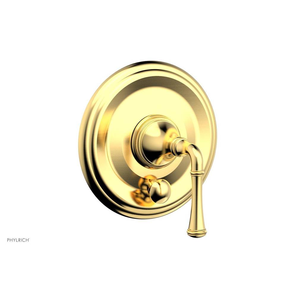 Phylrich - COINED Pressure Balance Shower Plate with Diverter and Handle Trim Set 4-134 - Satin Gold