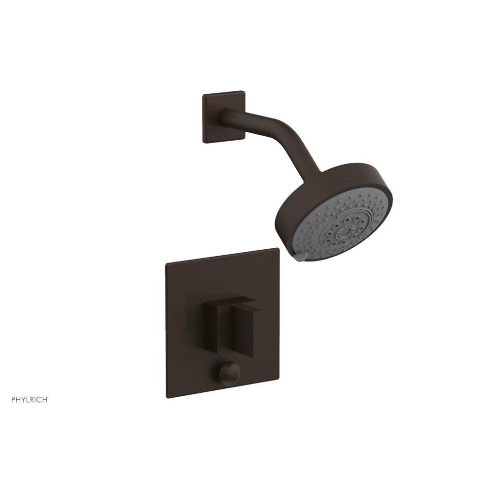 Phylrich - STRIA Pressure Balance Shower and Diverter Set (Less Spout) 4-146 - Antique Bronze