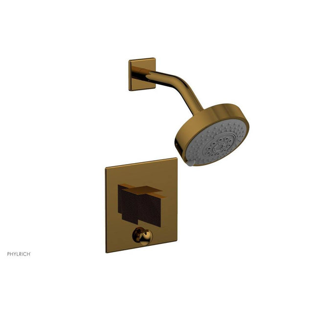 Phylrich - STRIA Pressure Balance Shower and Diverter Set (Less Spout) 4-146 - French Brass