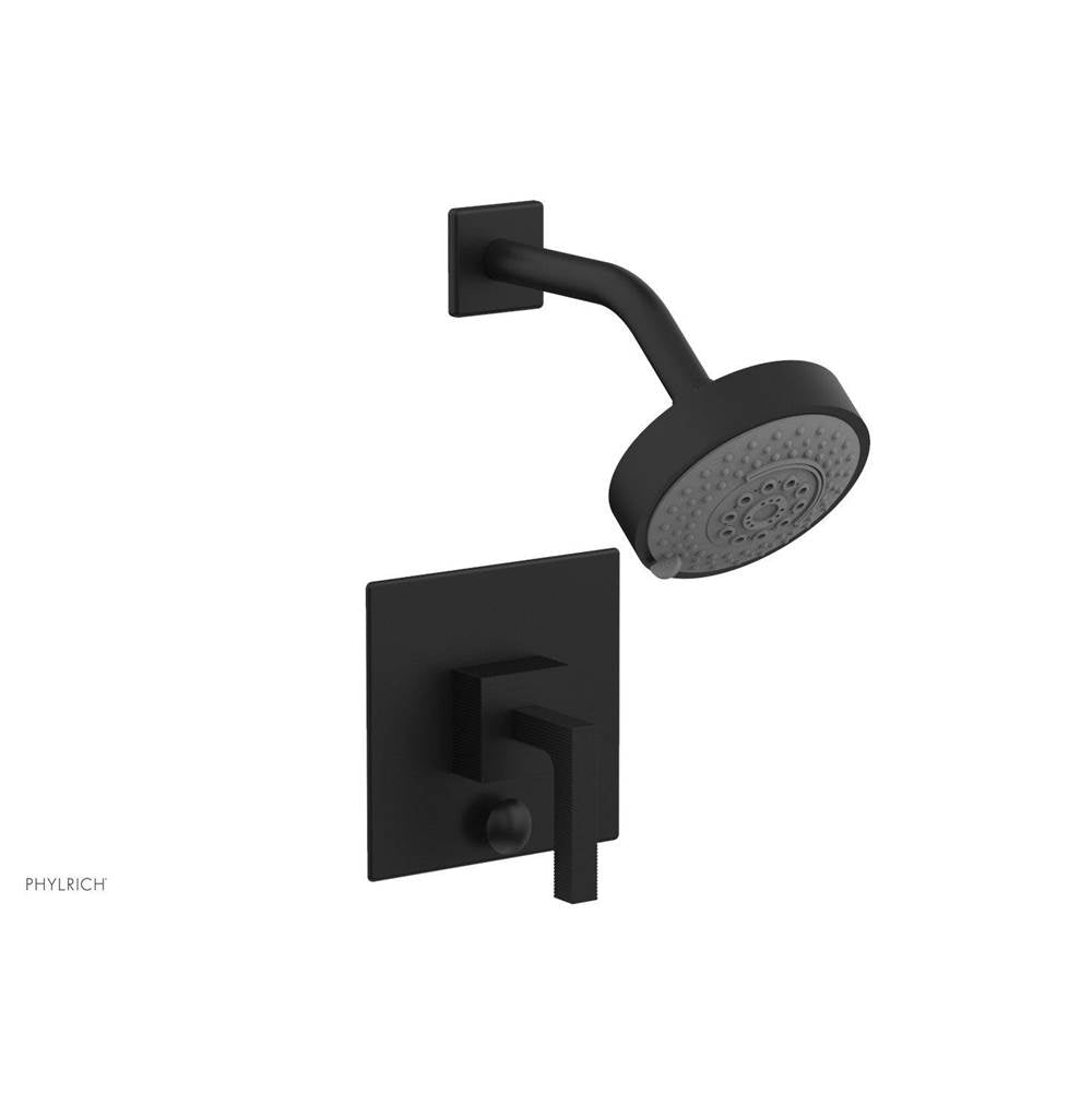 Phylrich - STRIA Pressure Balance Shower and Diverter Set (Less Spout) 4-147 - Matte Black