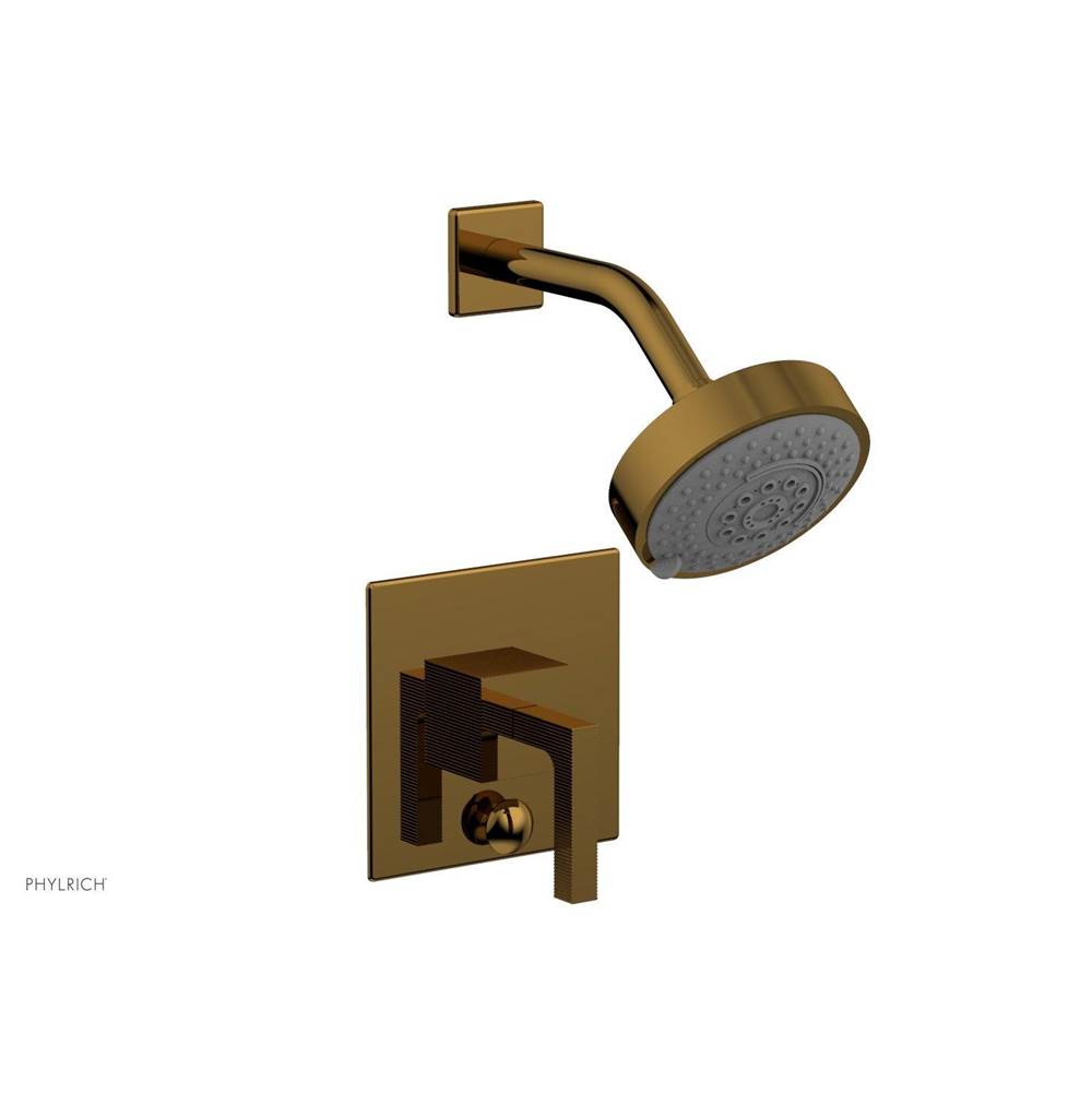 Phylrich - STRIA Pressure Balance Shower and Diverter Set (Less Spout) 4-147 - French Brass