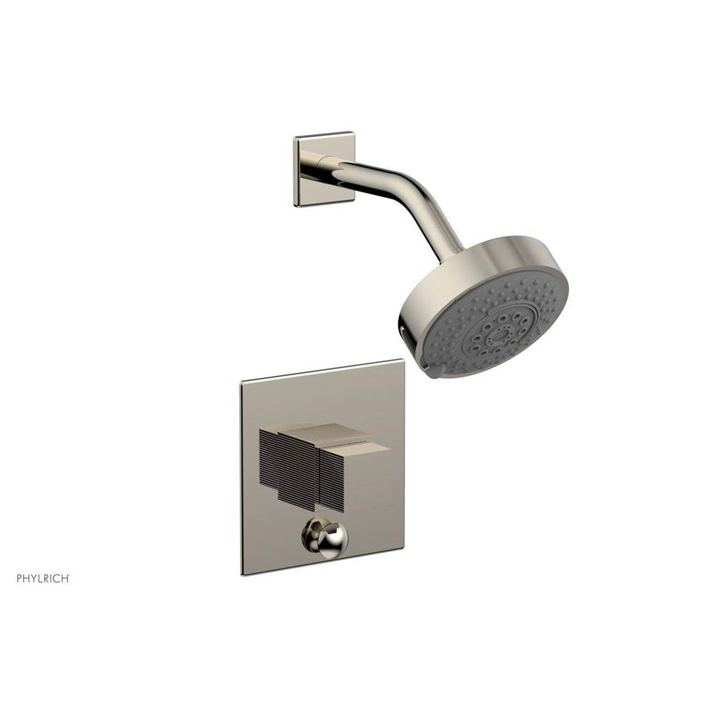 Phylrich - STRIA Pressure Balance Shower and Diverter Set (Less Spout) 4-148 - Polished Nickel