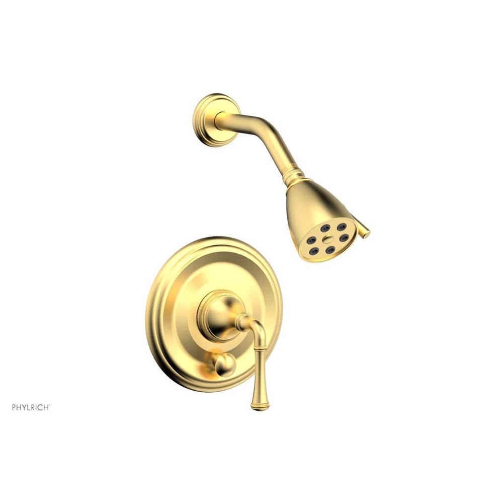Phylrich - COINED Pressure Balance Shower and Diverter Set (Less Spout), Lever Handle 4-150 - Satin chrome