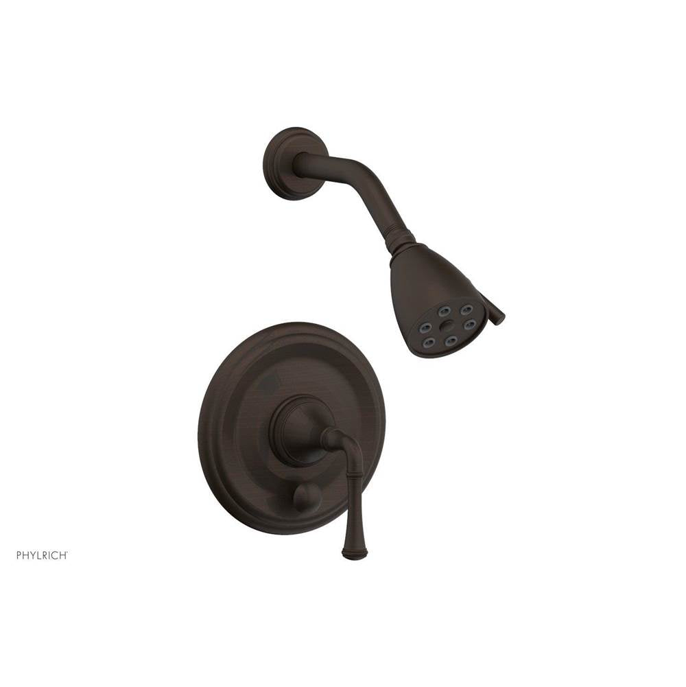 Phylrich - COINED Pressure Balance Shower and Diverter Set (Less Spout), Lever Handle 4-150 - Antique Bronze