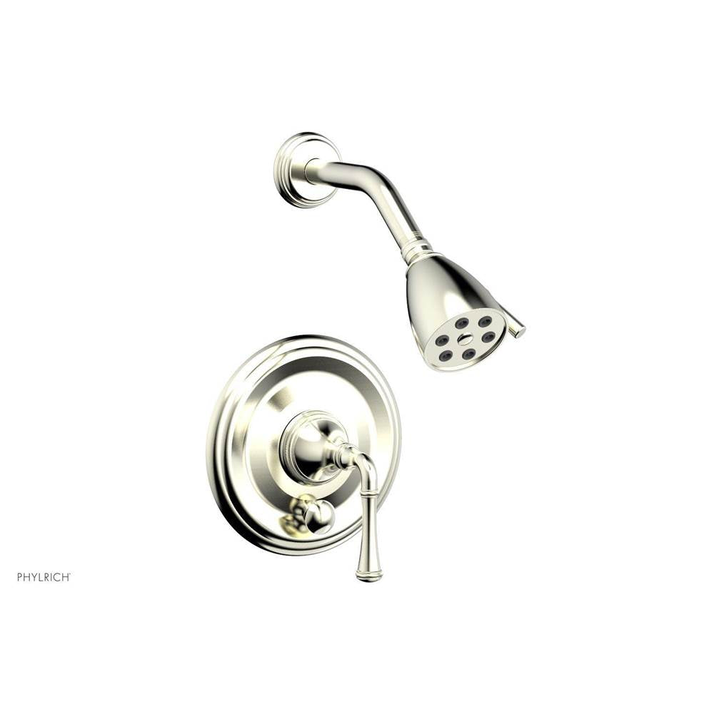 Phylrich - COINED Pressure Balance Shower and Diverter Set (Less Spout), Lever Handle 4-150 - Polished Brass