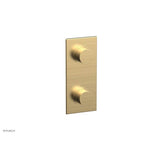 Phylrich - 1/2'' Mini Therm W Vol/Div - Satin Brass