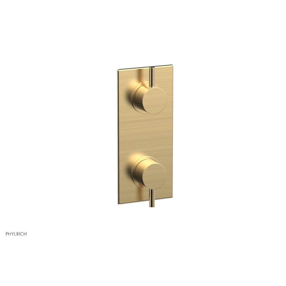 Phylrich - 1/2'' Mini Therm W Vol/Div - Satin Brass