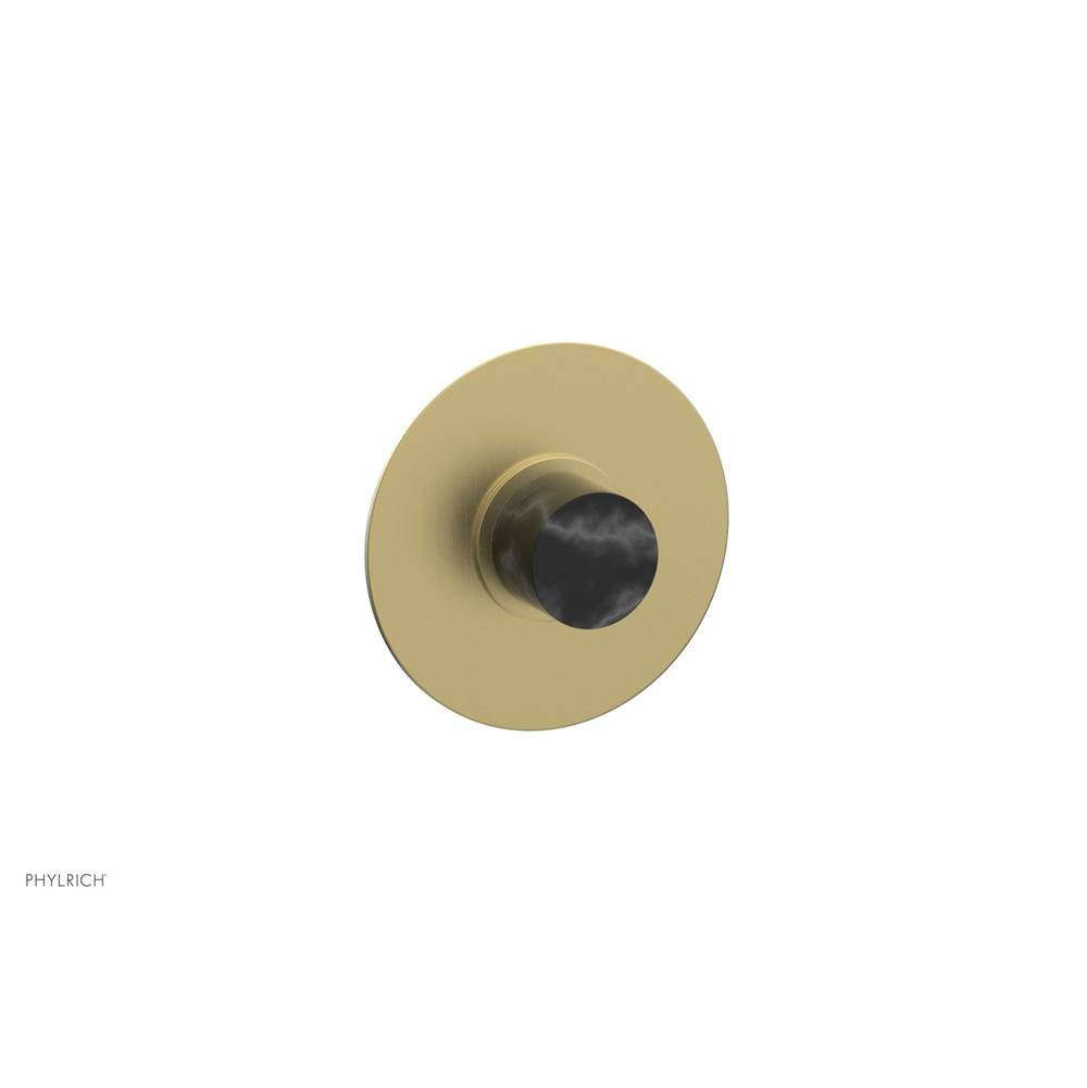 Phylrich - 1/2'' Mini Therm. 5'' Rnd, Marble Hdl'' - Burnished Gold