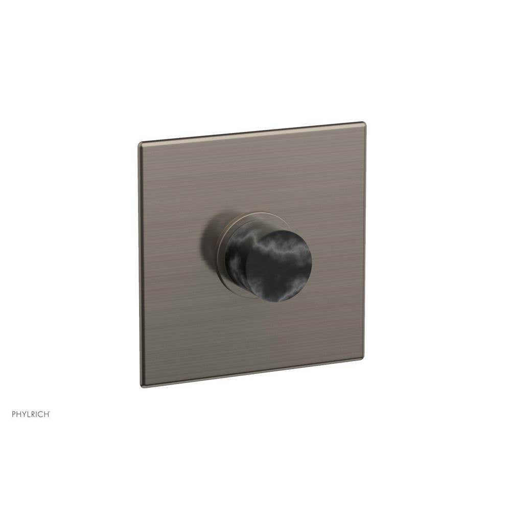 Phylrich - Shower Plate Trim, Marble Hdl - Pewter