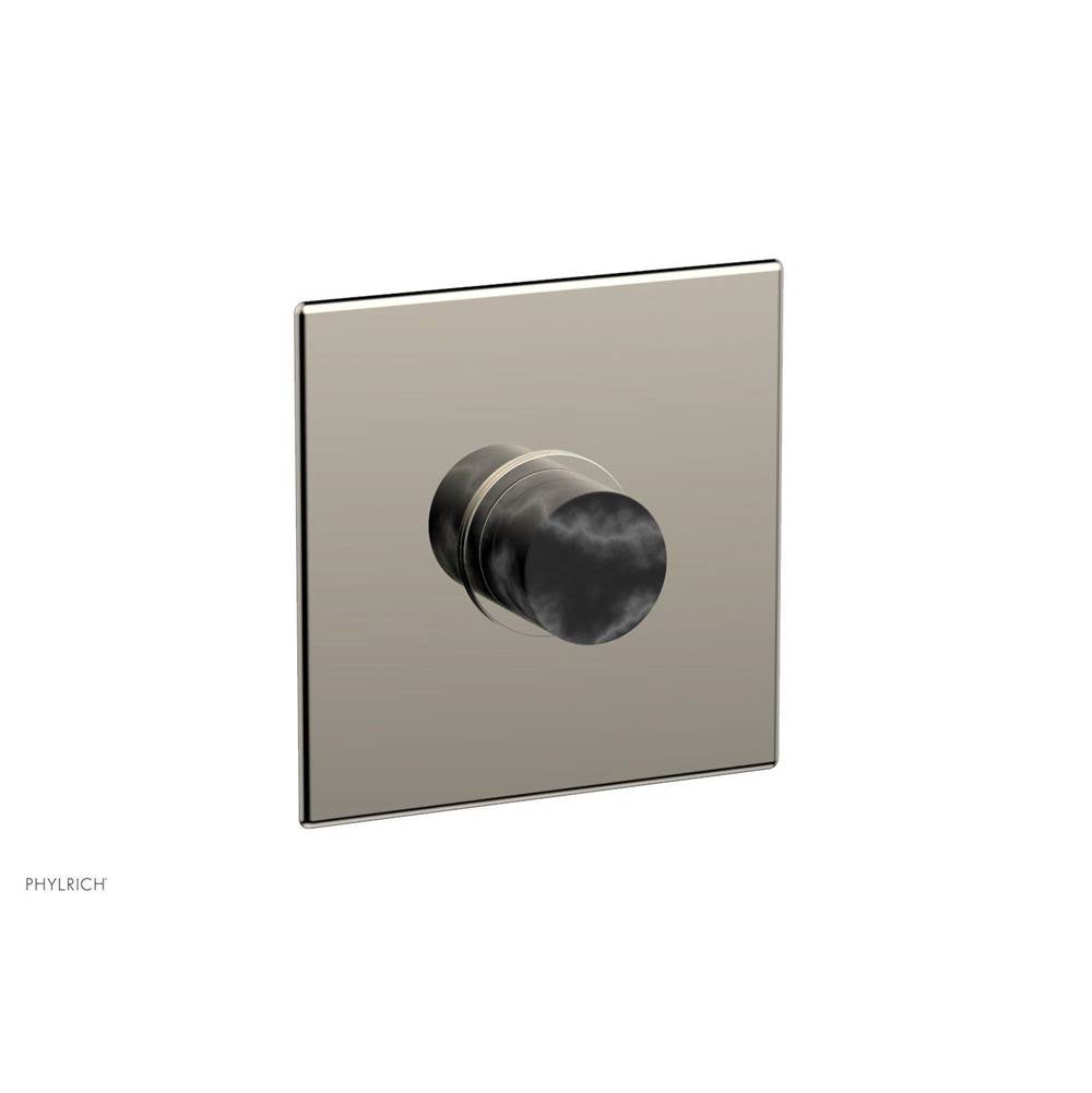 Phylrich - Shower Plate Trim, Marble Hdl - Polished Nickel